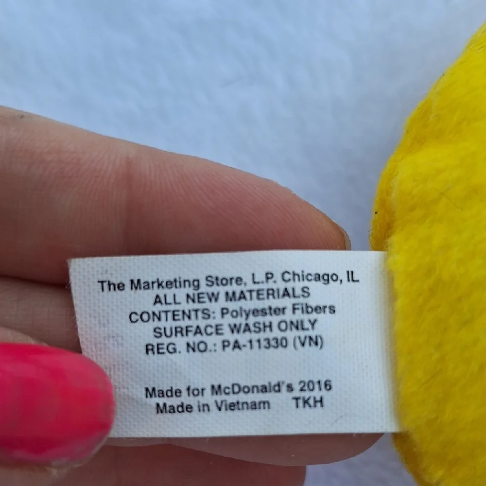 McDonald's Yellow and White Emoji Keychain